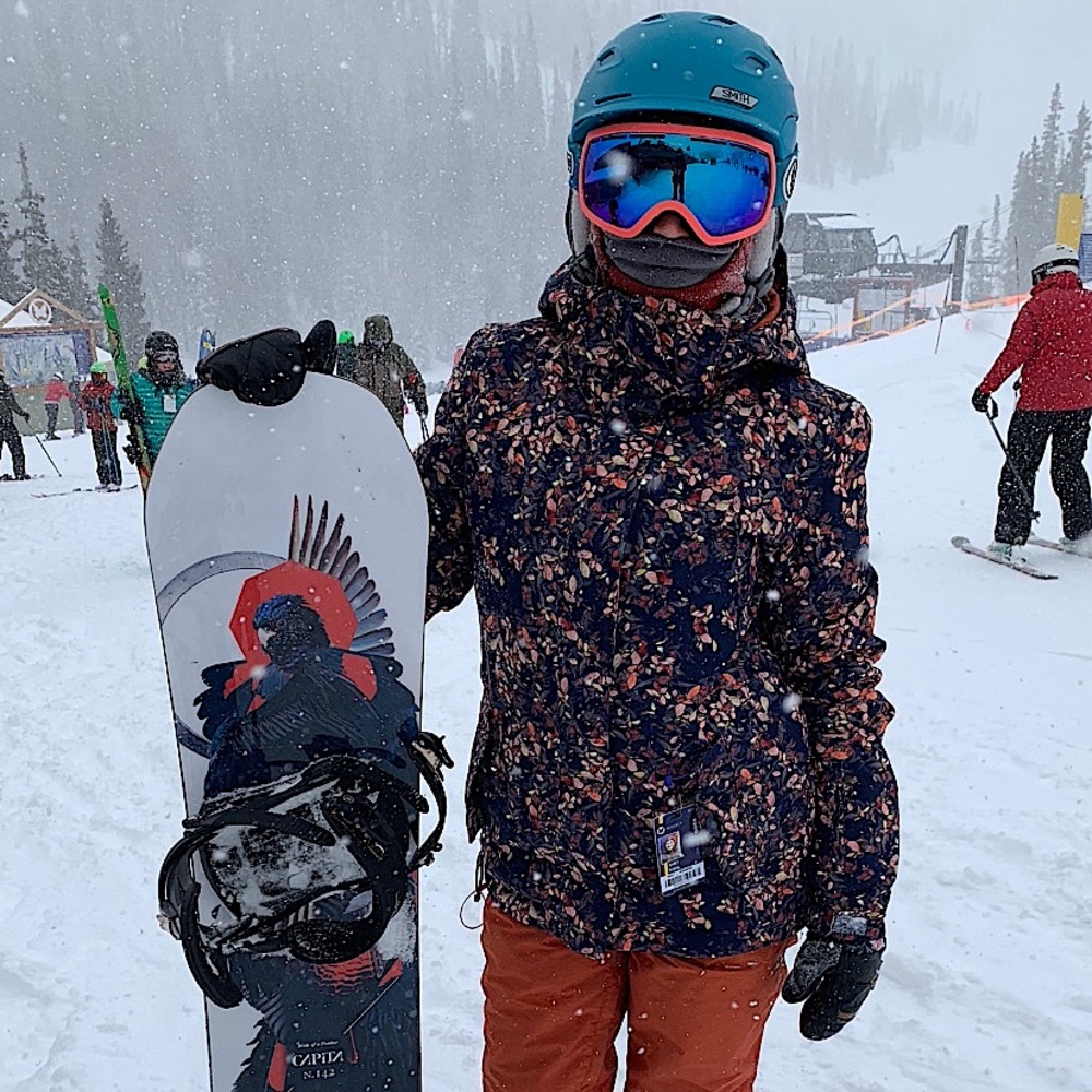 Roxy Navy Floral Ski Jacket with Multicolor Print